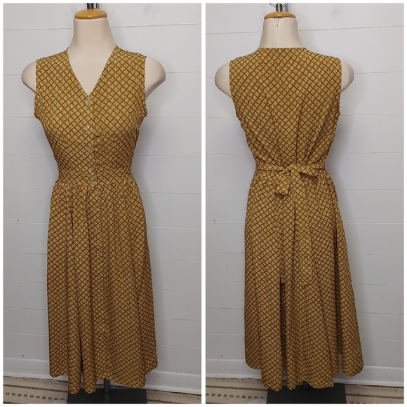 Vintage 60's button down dress size M - Picture 2 of 12